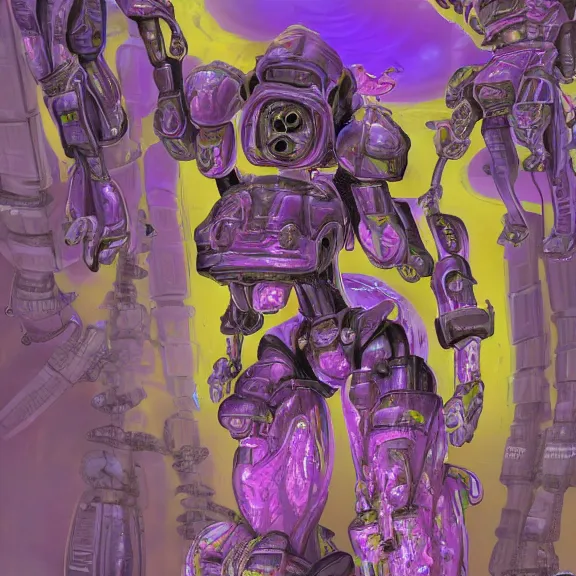 Prompt: detailed shot of inside a cavernous stomach of a mecha goddess, the walls purple and pulsing, lots of acid pooling up on the floor, digesting and dissolving a small human as it thrashes in acid, food pov, micro pov, vore, digital art, furry art, anthro art, high quality, 8k 3D realistic, macro art, micro art, Furaffinity, Deviantart, Eka's Portal, G6