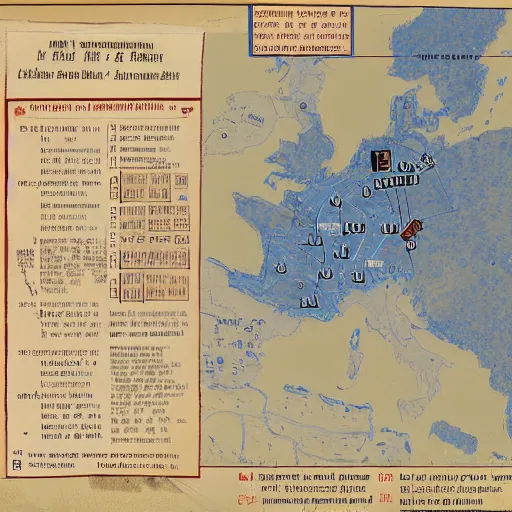 Image similar to general battle plan for the invasion of the soviet union in 1 9 4 0 the plan is mark with a blue line present the movement by greg rutkowski