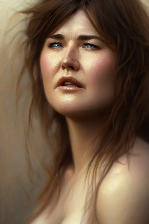 Prompt: ultra detailed close up facial portrait of 2 0 year old lucy lawless, extremely detailed digital painting, in the style of fenghua zhong and ruan jia and jeremy lipking and peter mohrbacher, mystical colors, rim light, beautiful lighting, 8 k, stunning scene, raytracing, octane, trending on artstation