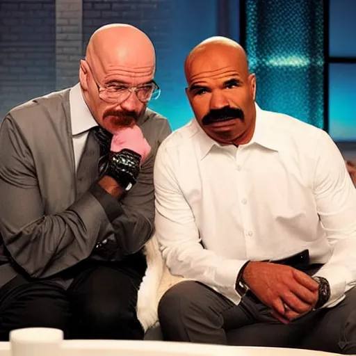 Prompt: walter white and steve harvey