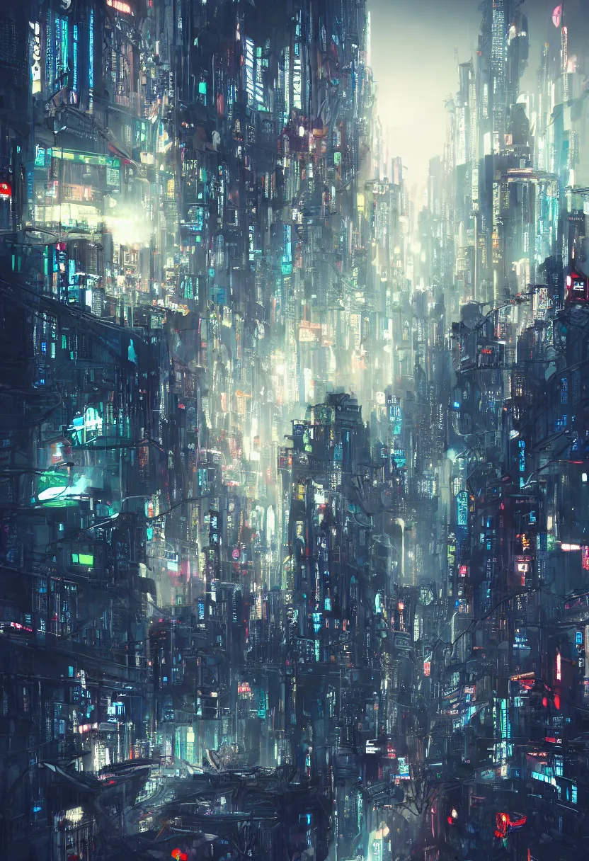 Image similar to an quantum counscious city render trending on artstation, r / cyberpunk, r / imaginarymindscapes