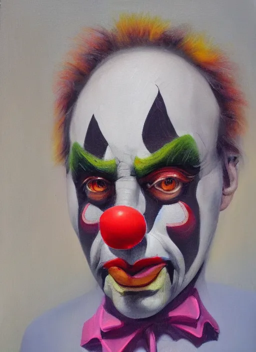 Prompt: clown, asymmetric!!!, oil paint, intricate