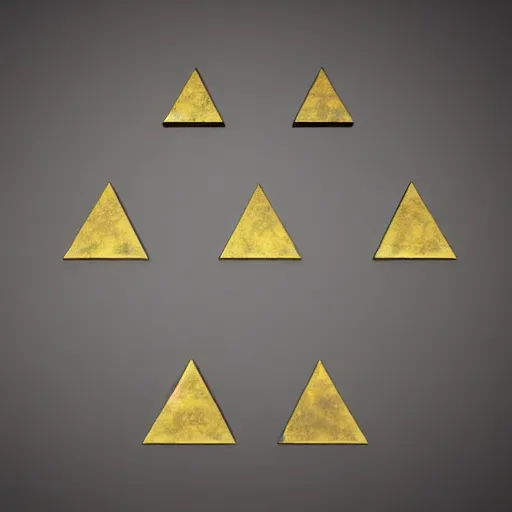 Prompt: the triforce sign from the legend of zelda floating in the universe, detailed, stunning lighting, hyper realistic, 4 k octan render, unreal 5