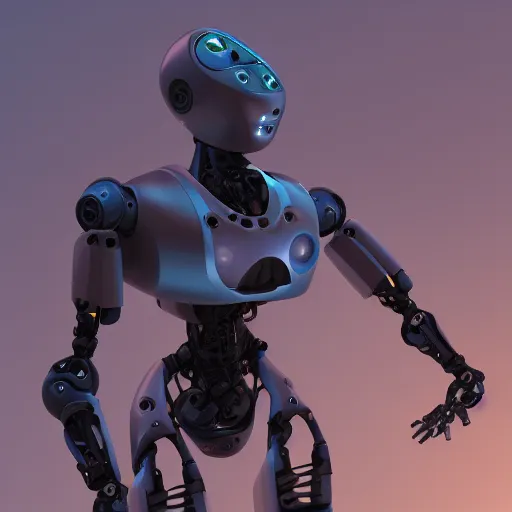 Image similar to a robot that is standing in the dark, a computer rendering by senior environment artist, featured on polycount, afrofuturism, hard surface modeling, xbox 360 graphics, prerendered graphics