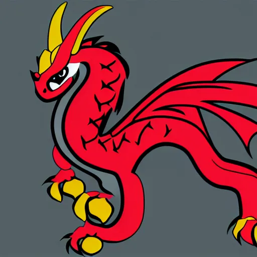 Image similar to vector art of welsh dragon and panda mixed, intercrossed, chimera, adobe illustrator