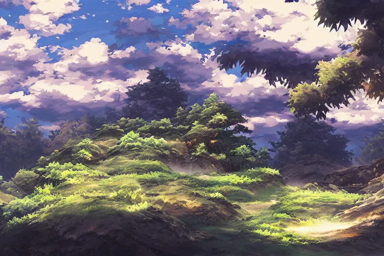 Image similar to mushoku tensei landscape art