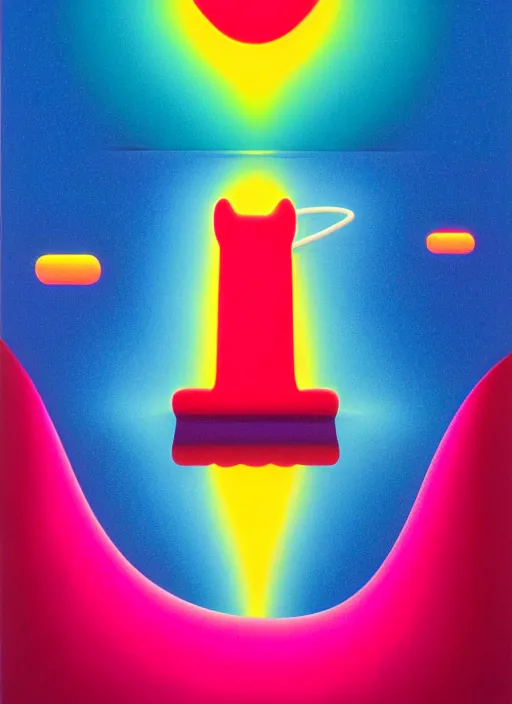 Prompt: nighttime vibes by shusei nagaoka, kaws, david rudnick, airbrush on canvas, pastell colours, cell shaded!!!, 8 k