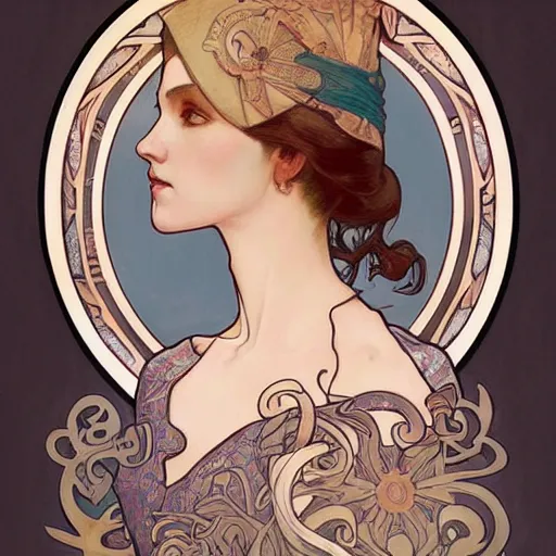 Image similar to an art nouveau painting in the style of mort kunstler, and in the style of charlie bowater, and in the style of alphonse mucha. symmetry, smooth, sharp focus, semi - realism, intricate detail.