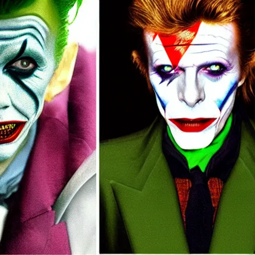 Prompt: David Bowie as The Joker