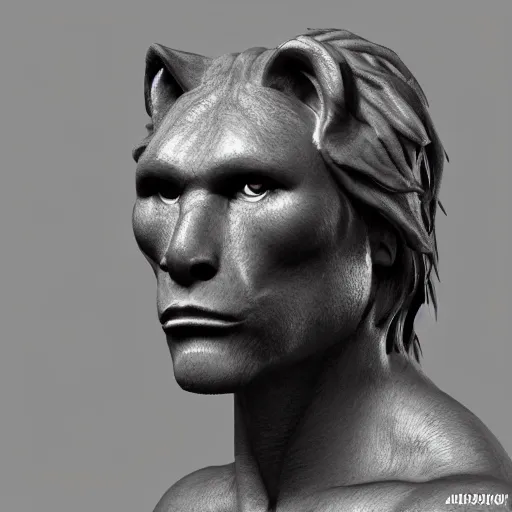 Image similar to a man with a human body and lion head, detailed, 8k, unreal engine 5, smooth, digital art