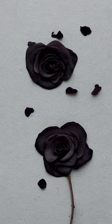 Image similar to black rose petals that look like a crow