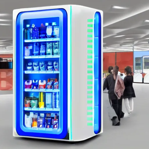 Prompt: futuristic medical vending machine