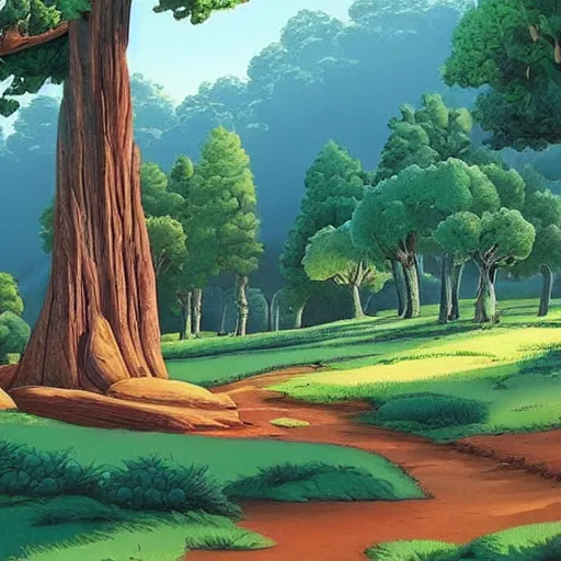 Prompt: beautiful landscape in bugs bunny