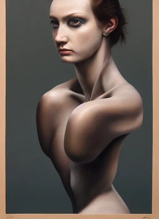 Image similar to a portrait of a cyborg in a scenic environment by mary jane ansell