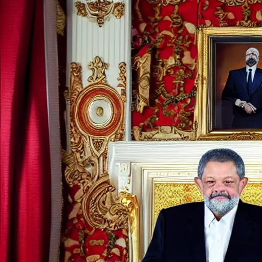 Prompt: president lula da silva saves the world realistic epic detailed masterpiece