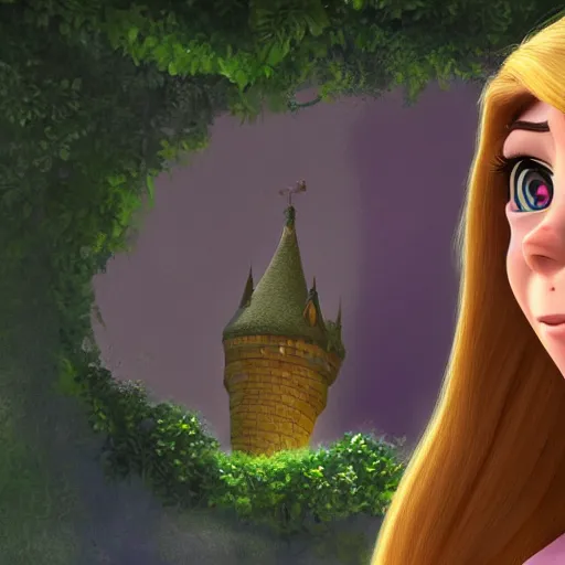 Prompt: Alex Jones as rapunzel from disney\'s tangled, digital painting, 4k, anime key visual, artstation, kuvshinov ilya