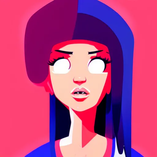 Image similar to 2 d character design, female rapper, vector art, digital art, portrait, 4 k, 8 k, sharp focus, smooth, illustration, concept art, music artist