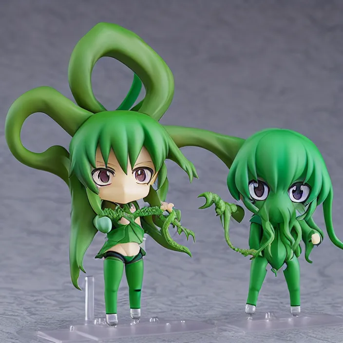 Image similar to an anime nendoroid of cthulhu, figurine, detailed product photo