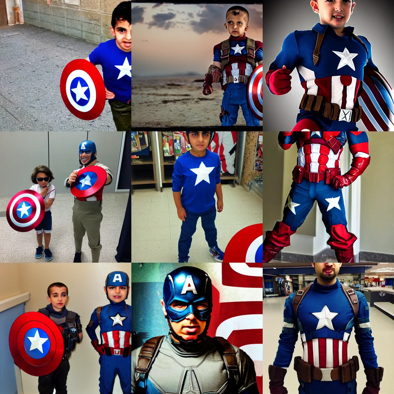 Prompt: emad as captain america