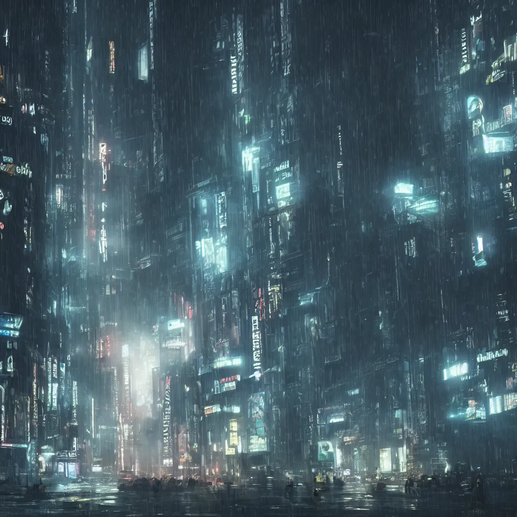 blade runner style scenery in singapore in | Stable Diffusion