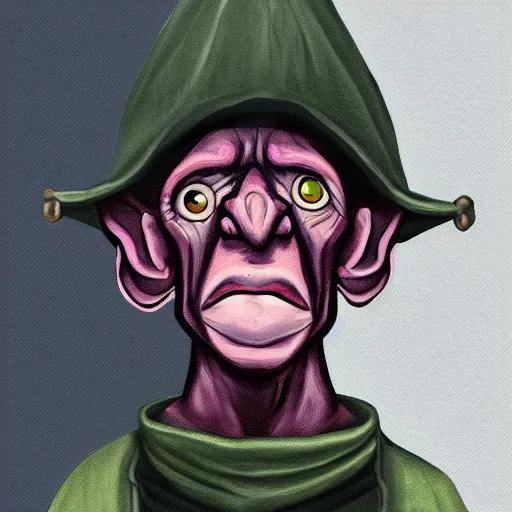 Prompt: a digital painting of a menacing goblin with street clothing