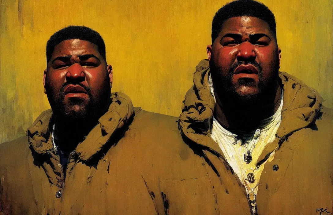 Image similar to portrait of de la soul!!!!!!!!!!!!!!!!!!!!!!!!!!!, detailed face, detailed painting,, epic lighting, by ilya repin, phil hale and kent williams