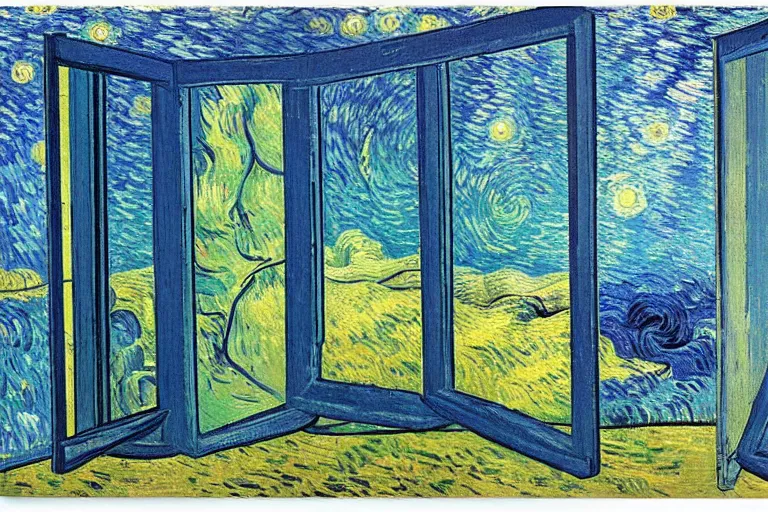 Image similar to window to space, Vincent van Gogh