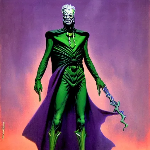 Prompt: full length body portrait of marvel villain eldrad, painted by zdzislaw beksinski, jack kirby, tom lovell, alex malveda, greg staples, hand of fear, bbc, tv