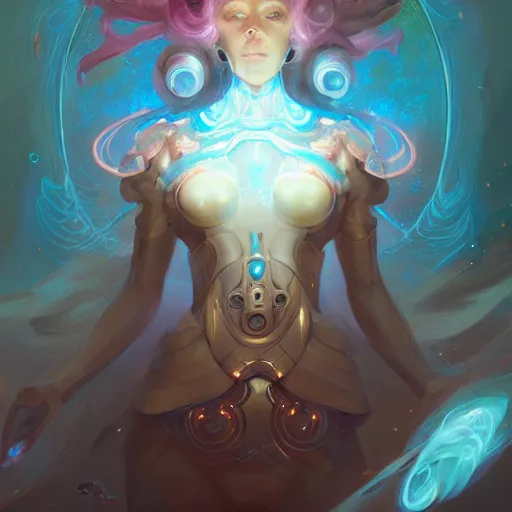 Image similar to portrait of a beautiful cybernetic emanation, by pete mohrbacher and artgerm and wlop, digital art, highly detailed, intricate, fantasy, mystical, Trending on Artstation HQ, deviantart, unreal engine, 4K UHD image