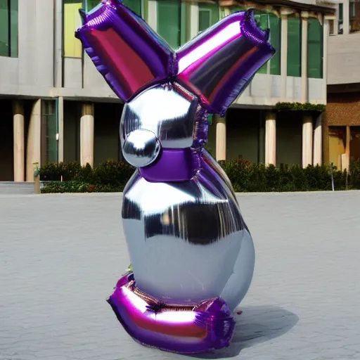 Prompt: balloon dog, glossy, reflective - n 9