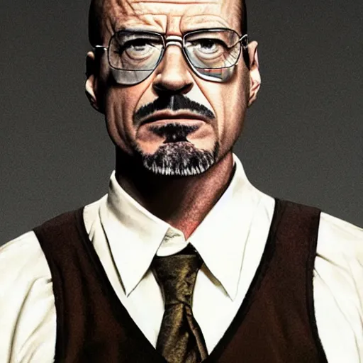 Image similar to robert downey jr as walter white