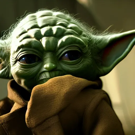 Image similar to Yoda in Call of Duty Black ops, highly detailed, high quality, HD, 4k, 8k, Canon 300mm, professional photographer, 40mp, lifelike, top-rated, award winning, realistic, sharp, no blur, edited, corrected, trending