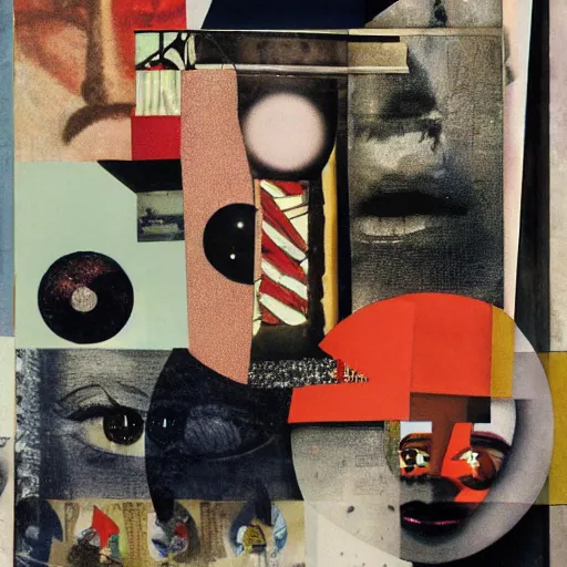 Prompt: abstract magazine collage by hannah hoch