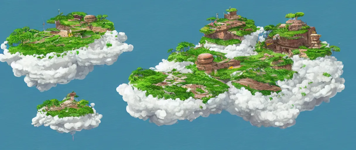 Image similar to floating islands concept art