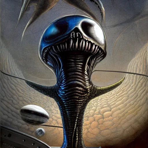 Prompt: alien bite space jockey anatomical poster, h. r. giger, concept art, highly detailed, rule of thirds, dynamic lighting, cinematic, realism, realistic, photo real, detailed, denoised, centerd - - ar 1 6 : 9