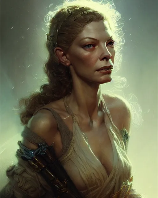 Prompt: gorgeous young lauren bacall, fantasy character portrait, ultra realistic, concept art, intricate details, highly detailed by greg rutkowski, gaston bussiere, craig mullins, simon bisley