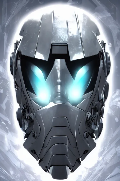 Image similar to cyber cyborg ninja mask helmet metal gear solid artic suit swat commando, global illumination ray tracing hdr fanart arstation by sung choi and eric pfeiffer and gabriel garza and casper konefal, a spectacular view cinematic rays of sunlight comic book illustration, by john kirby