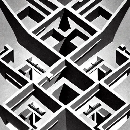 Image similar to impossible architecture by m c escher