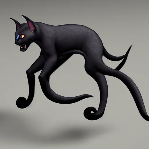 Prompt: A Displacer Beast