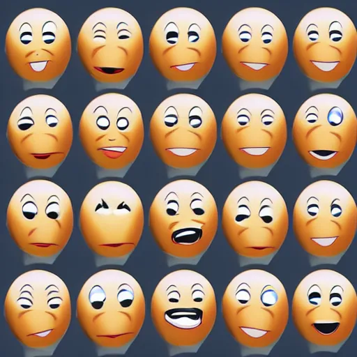 Image similar to Never before seen original design emoticons 8 per 8 grid