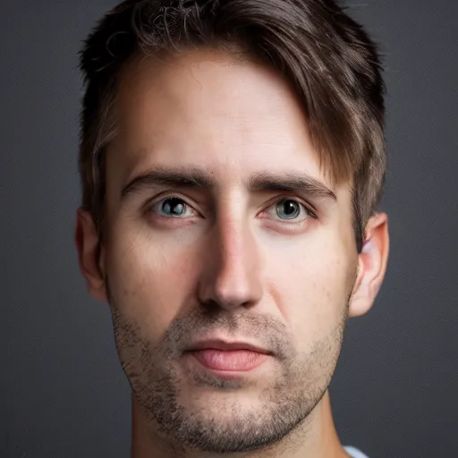 Prompt: headshot, portrait photo still of an average german man, white background, 8 k, 8 5 mm f 1. 8