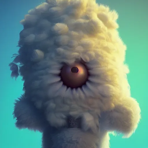 Prompt: fluffy android character :: by beeple and James Gilleard and Justin Gerard :: ornate, dynamic, particulate, intricate, elegant, highly detailed, centered, artstation, smooth, sharp focus, octane render, 3d