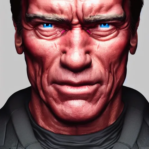 Image similar to Arnold Schwarzenegger as spiderman terminator , muscle extremely detailed, fantastic details full face, mouth, trending on artstation, pixiv, cgsociety, hyperdetailed Unreal Engine 4k 8k ultra HD, WLOP