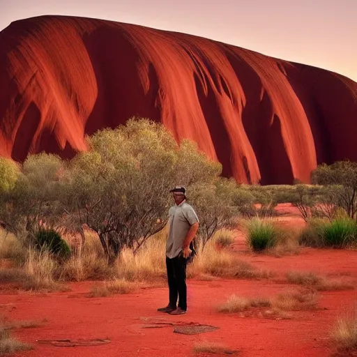 Image similar to stan grant at uluru Australia outback award winning photograph