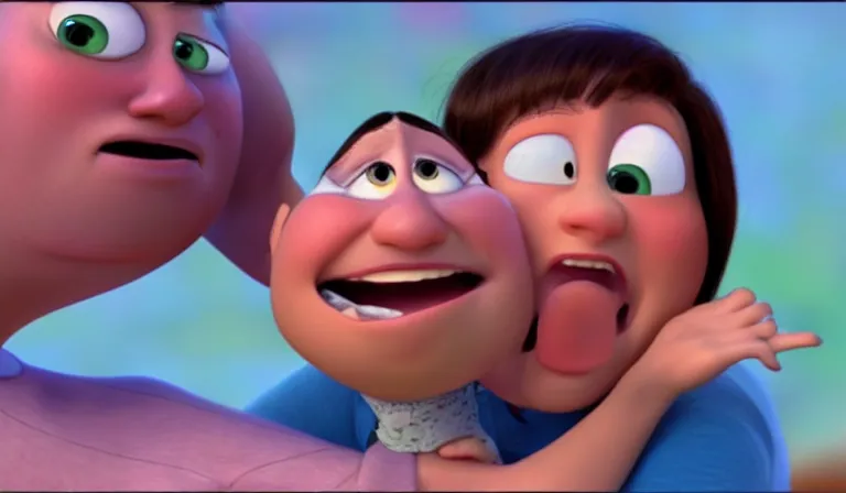 Image similar to Big Cry, tear, She's crying. Pixar Digital Movies