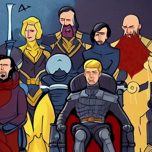 Image similar to if the X-Men were on Game of Thrones, digital art