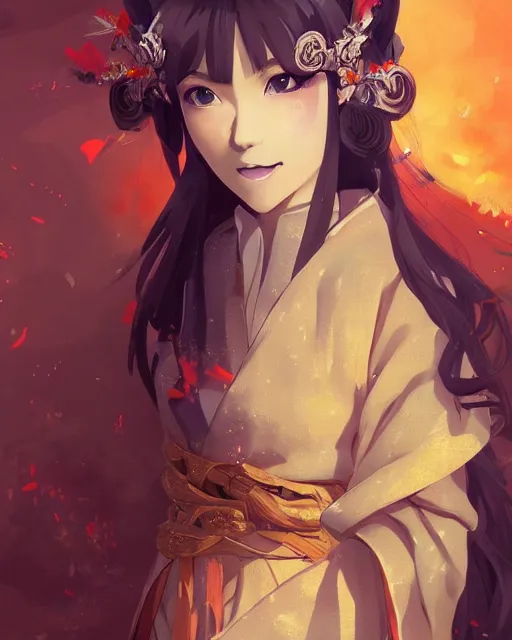 Image similar to An anime portrait of Ssunbiki as a beautiful woman wearing a kimono from Skyrim, by Stanley Artgerm Lau, WLOP, Rossdraws, James Jean, Andrei Riabovitchev, Marc Simonetti, and Sakimichan, highly detailed, ultra detailed, golden hour, trending on artstation, cgstudio