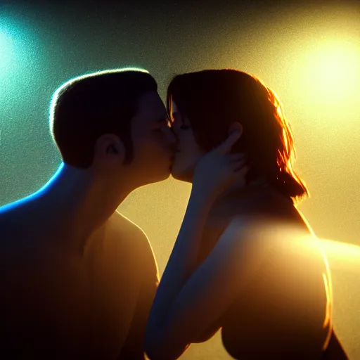 Prompt: shadow people kissing each other ultra realistic, lens flare, atmosphere, glow, detailed, intricate, full of colour, cinematic lighting, trending on artstation, 4 k, hyperrealistic, focused, extreme details, unreal engine 5, cinematic, masterpiece, ultra realistic, hyper realistic, highly detailed, sharp focus, digital art