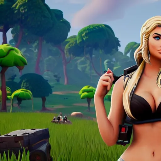 Image similar to Kate Upton in fortnite