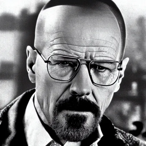 Prompt: photo of Bryan Cranston's Heisenberg in Blade Runner